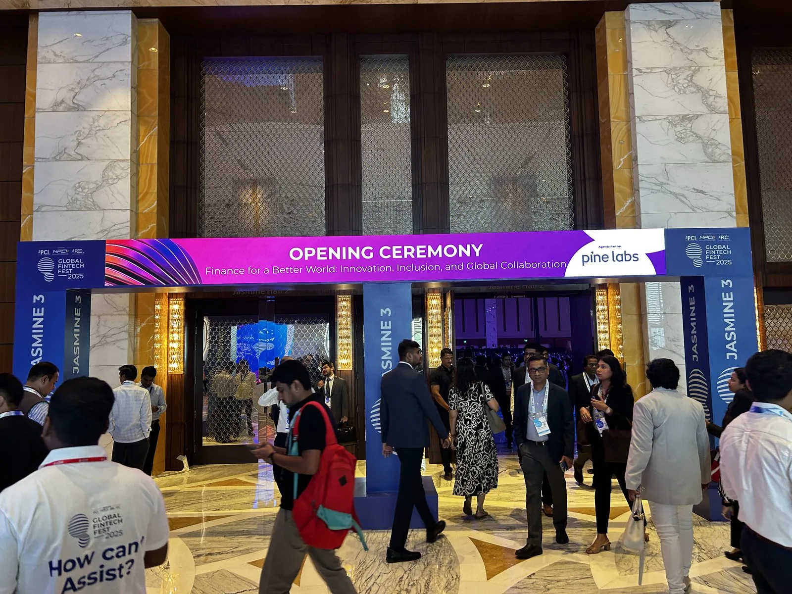 Opening ceremony entrance at Global Fintech Fest 2025